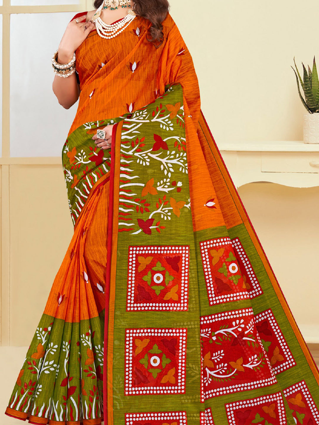 MINU SAREE SUNHERI COTTON V-4 38746