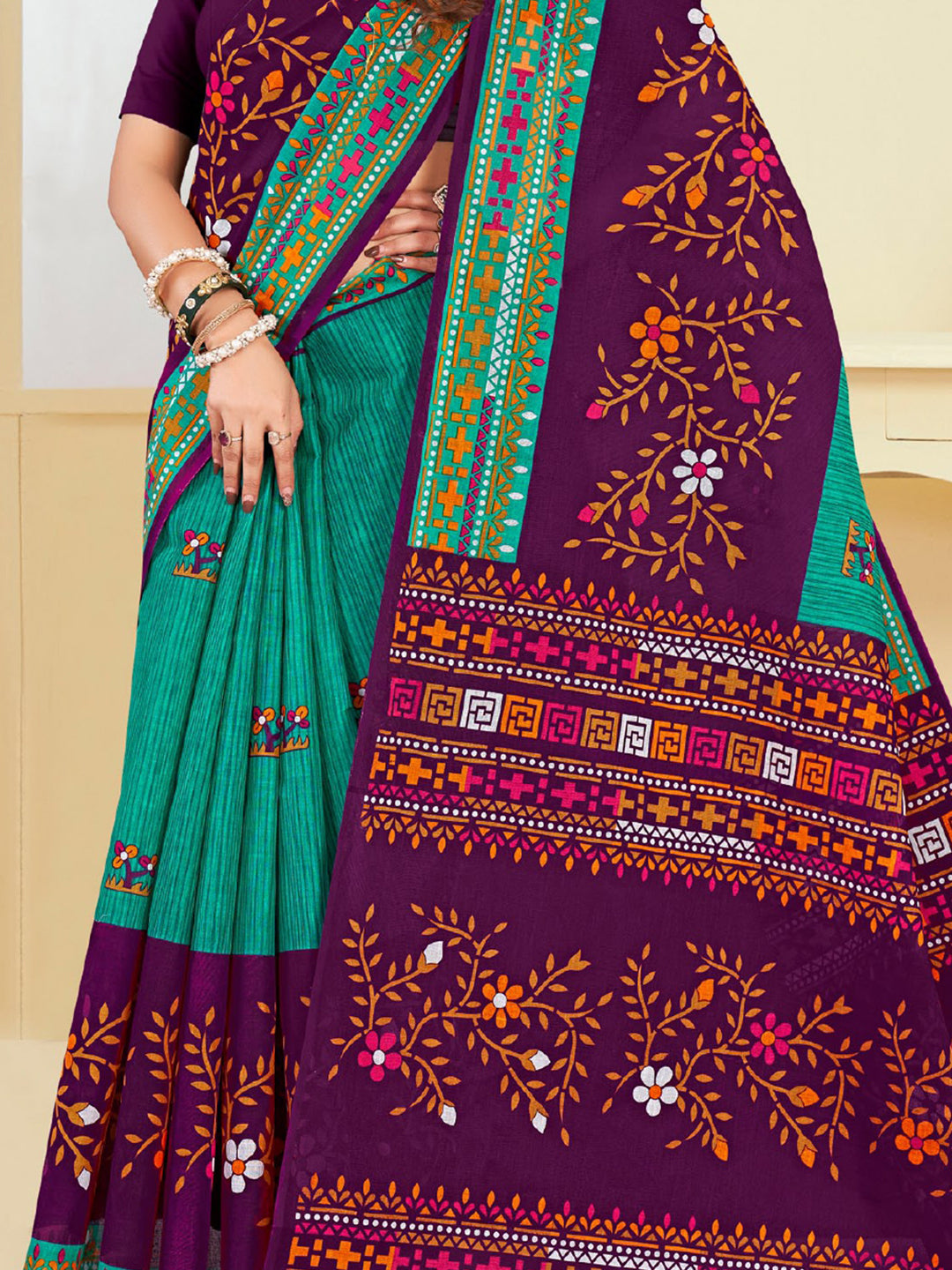 MINU SAREE SUNHERI COTTON V-4 38724