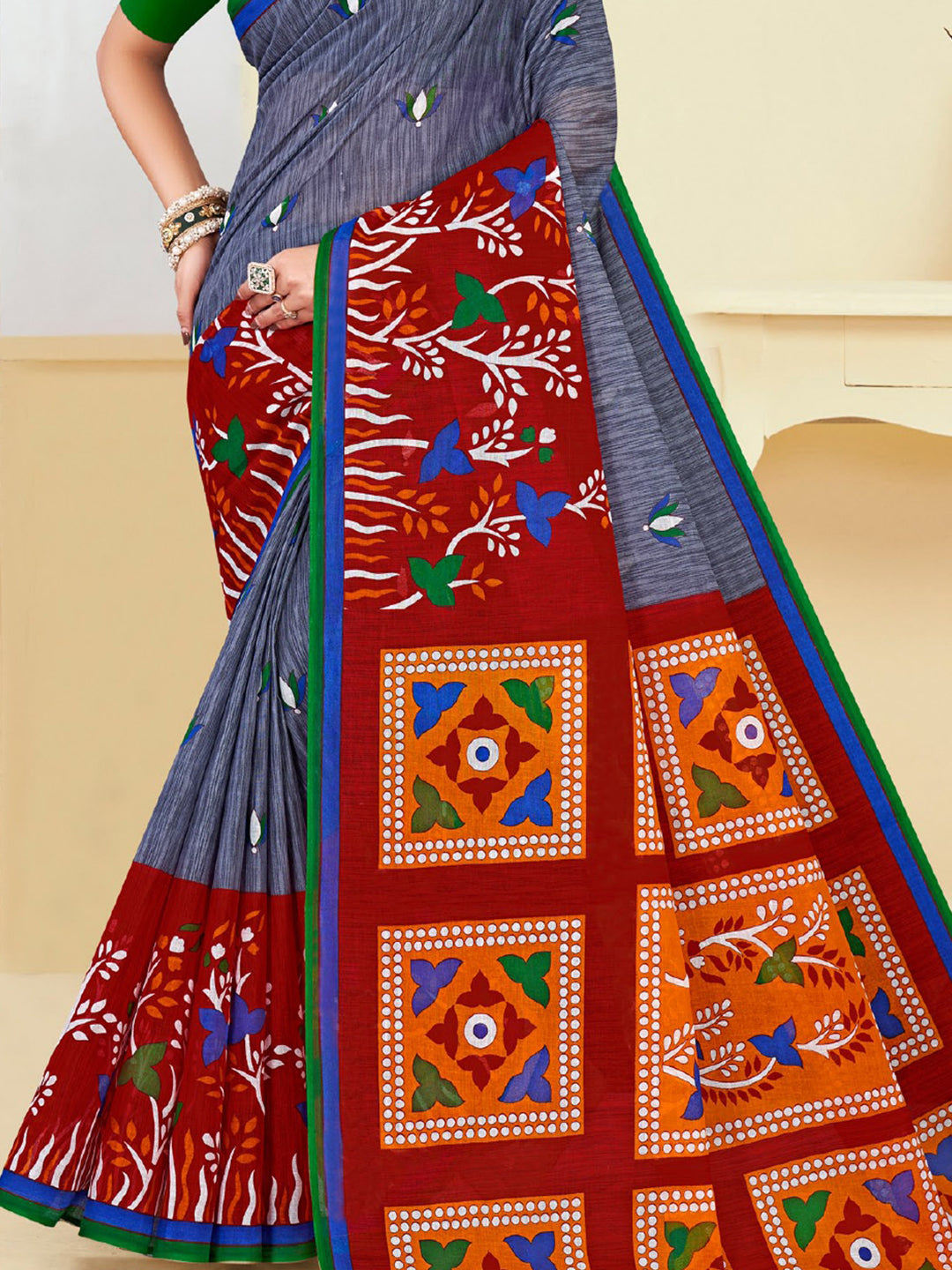 MINU SAREE SUNHERI COTTON V-4 38735