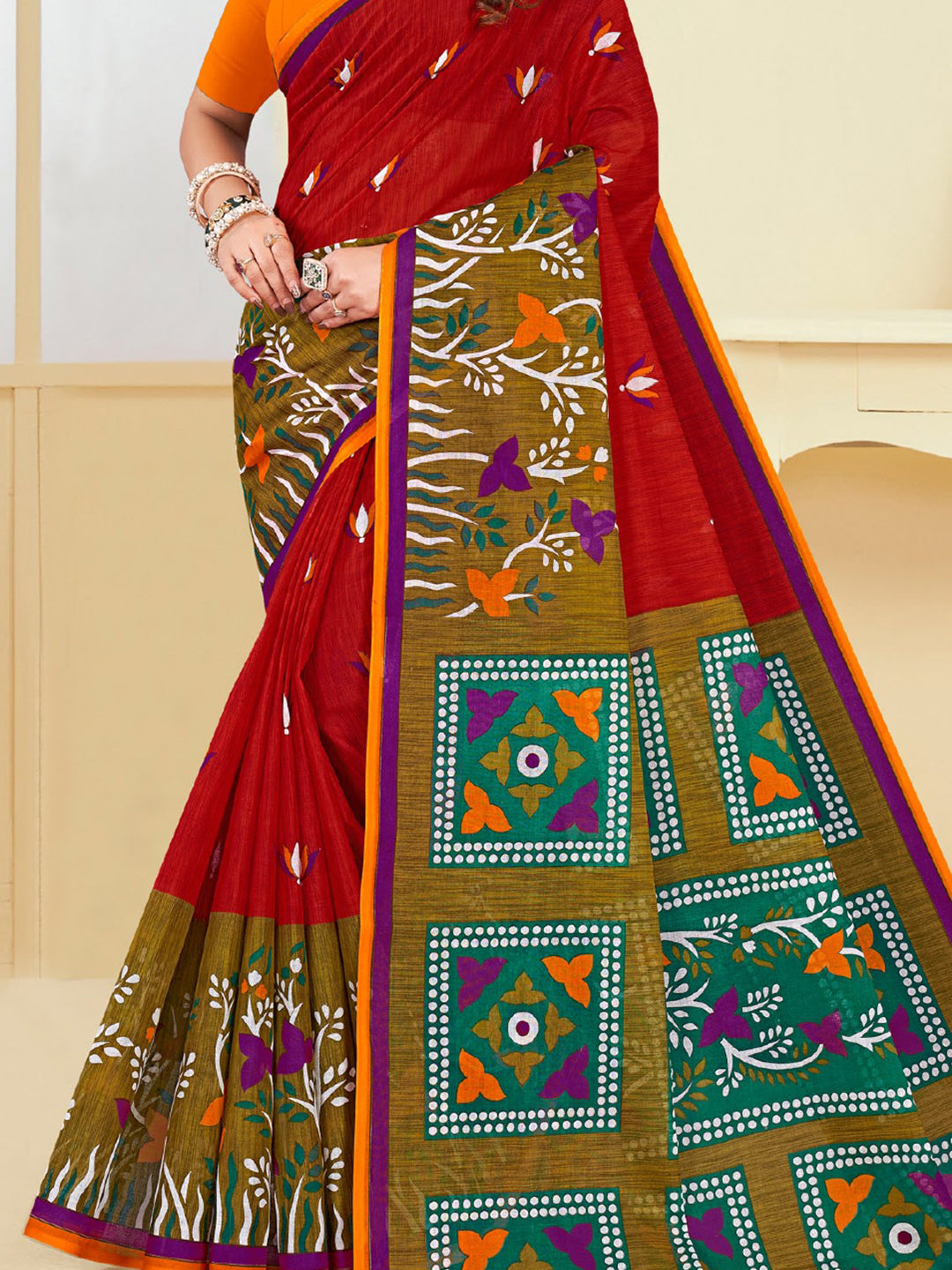 MINU SAREE SUNHERI COTTON V-4 38768