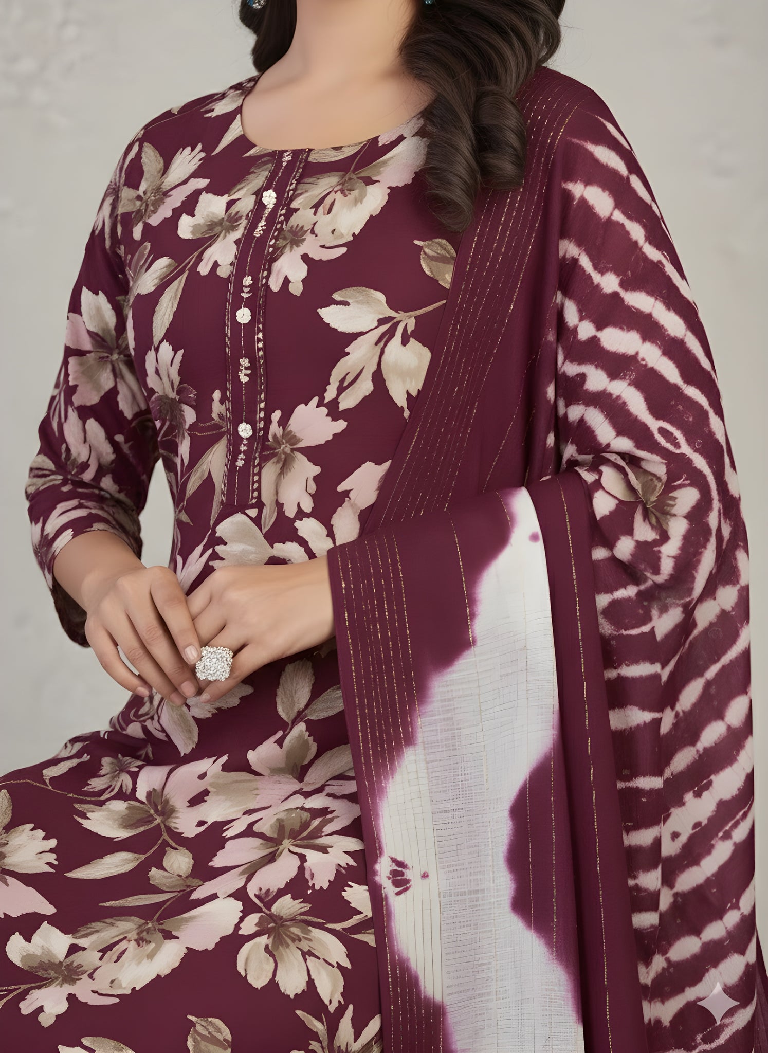 Fantasi 3 Cotton Printed Stitched Salwar Suit XXL 3001