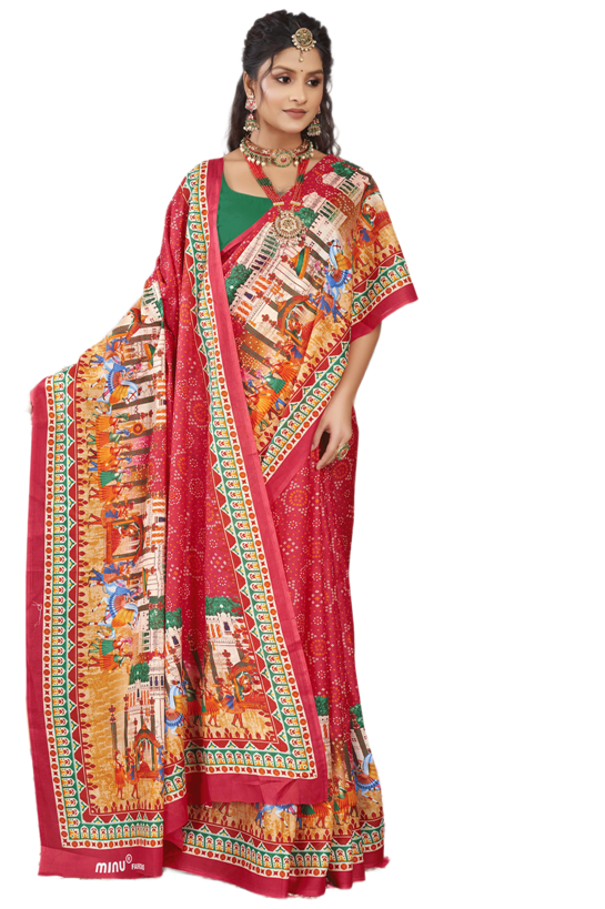 MINU SAREE DIGITAL FASHION RADHEY KRISHNA 45001