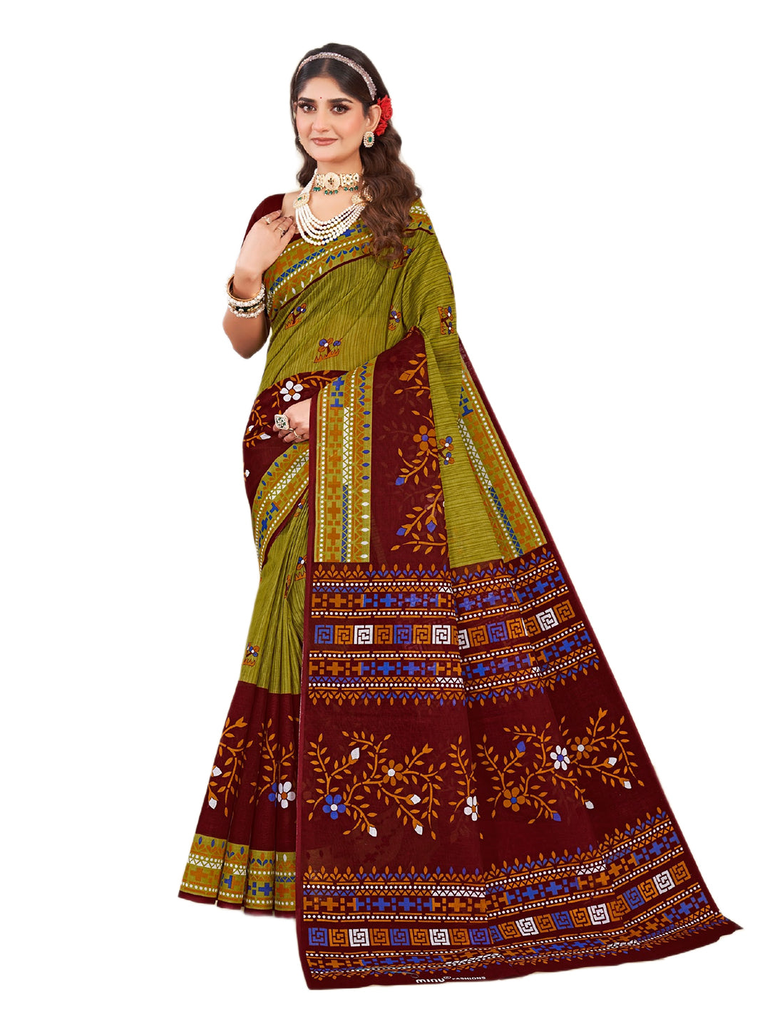 MINU SAREE SUNHERI COTTON V-4 38702