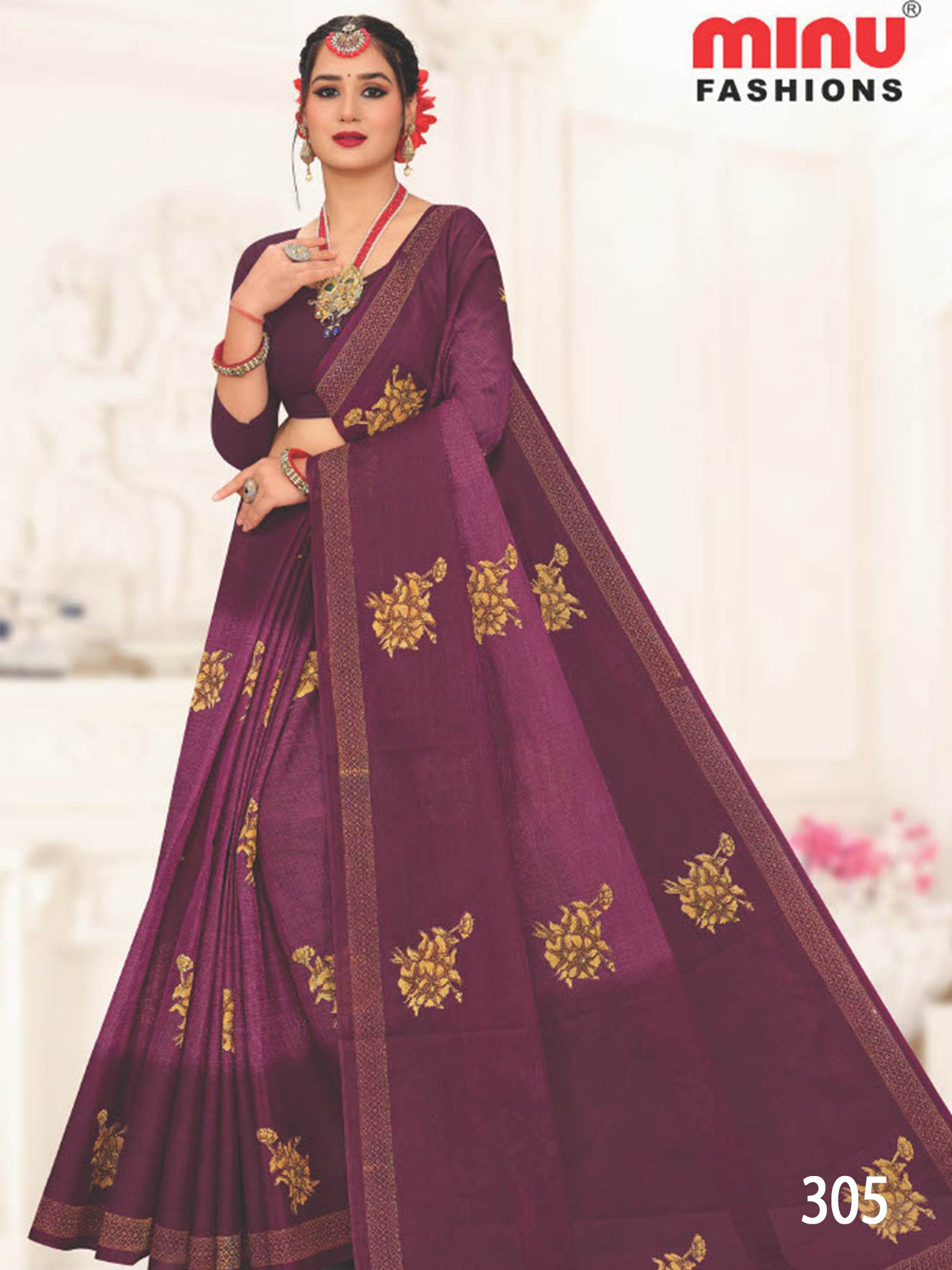 MINU SAREE NANCY V-3 3055