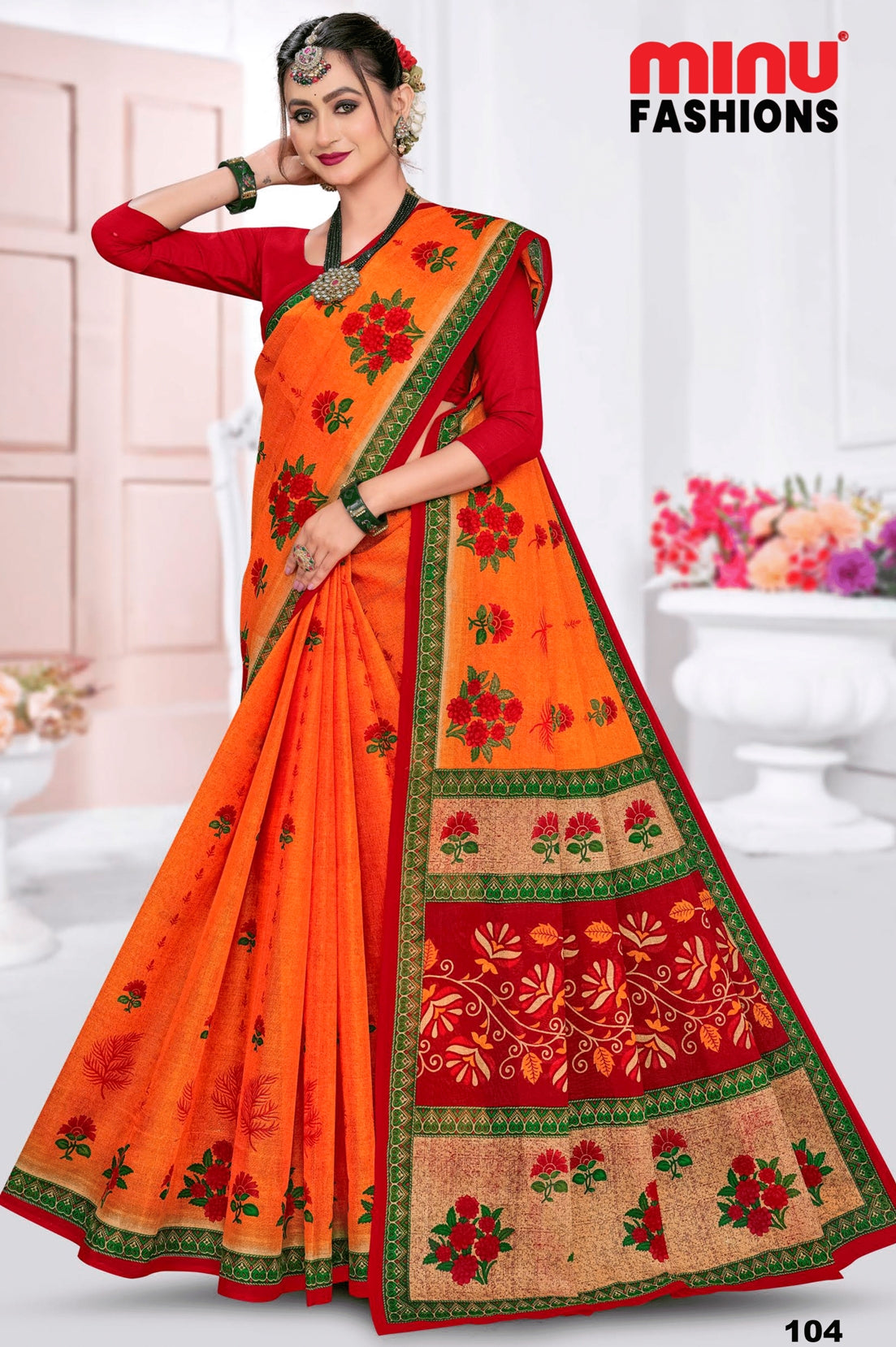 MINU SAREE MALAIKAA V-37 1044