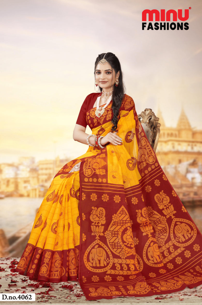 MINU SAREE MONICA LEMON GOLD 0055