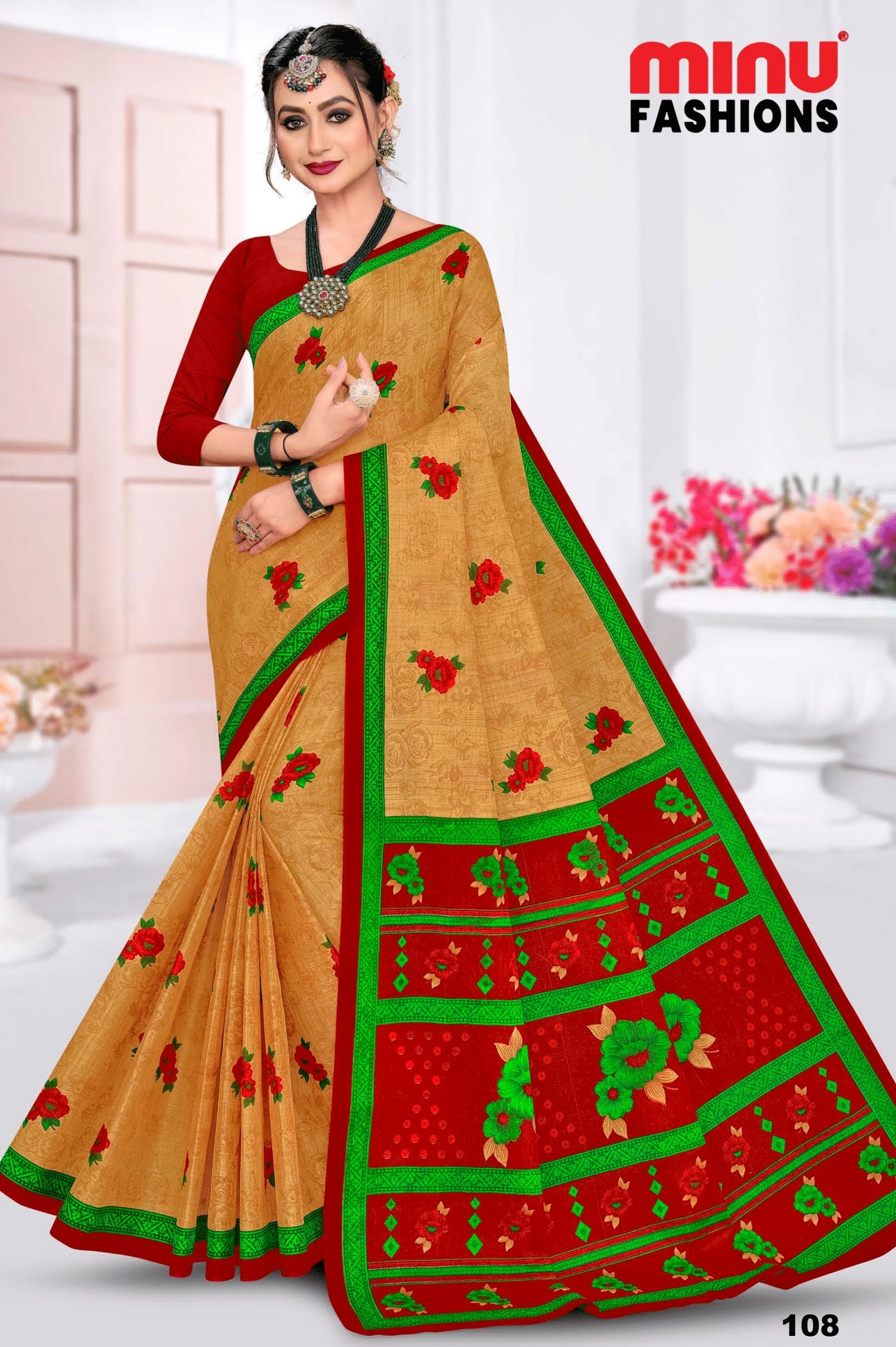 MINU SAREE MALAIKAA V-37 1088