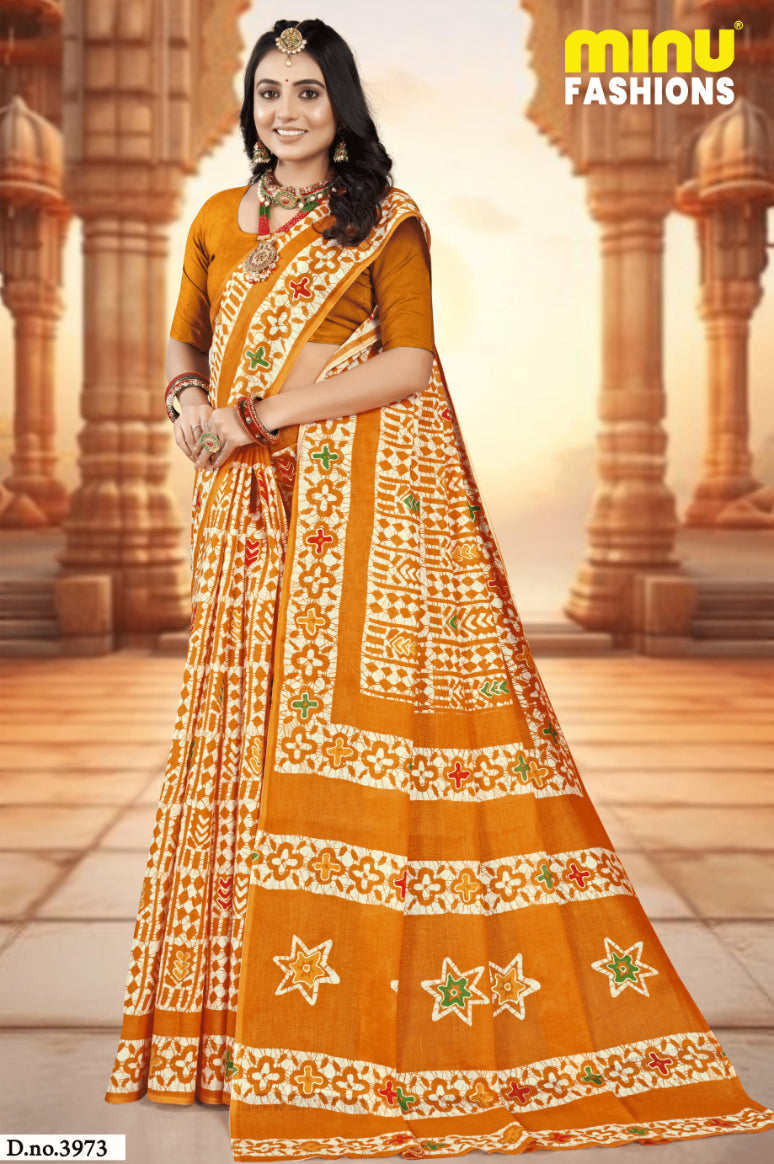 MINU SAREE GOLD BATIK 39721