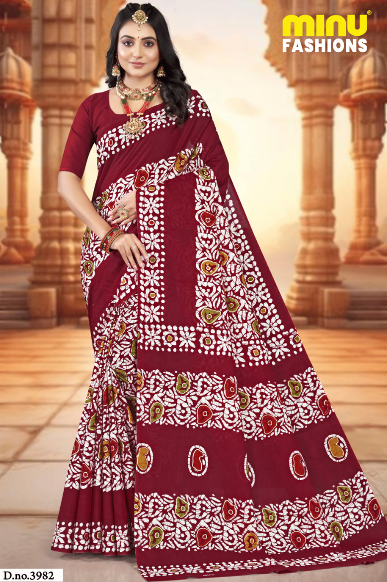 MINU SAREE GOLD BATIK 39809