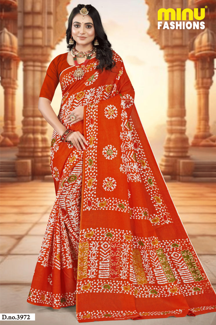 MINU SAREE GOLD BATIK 39754