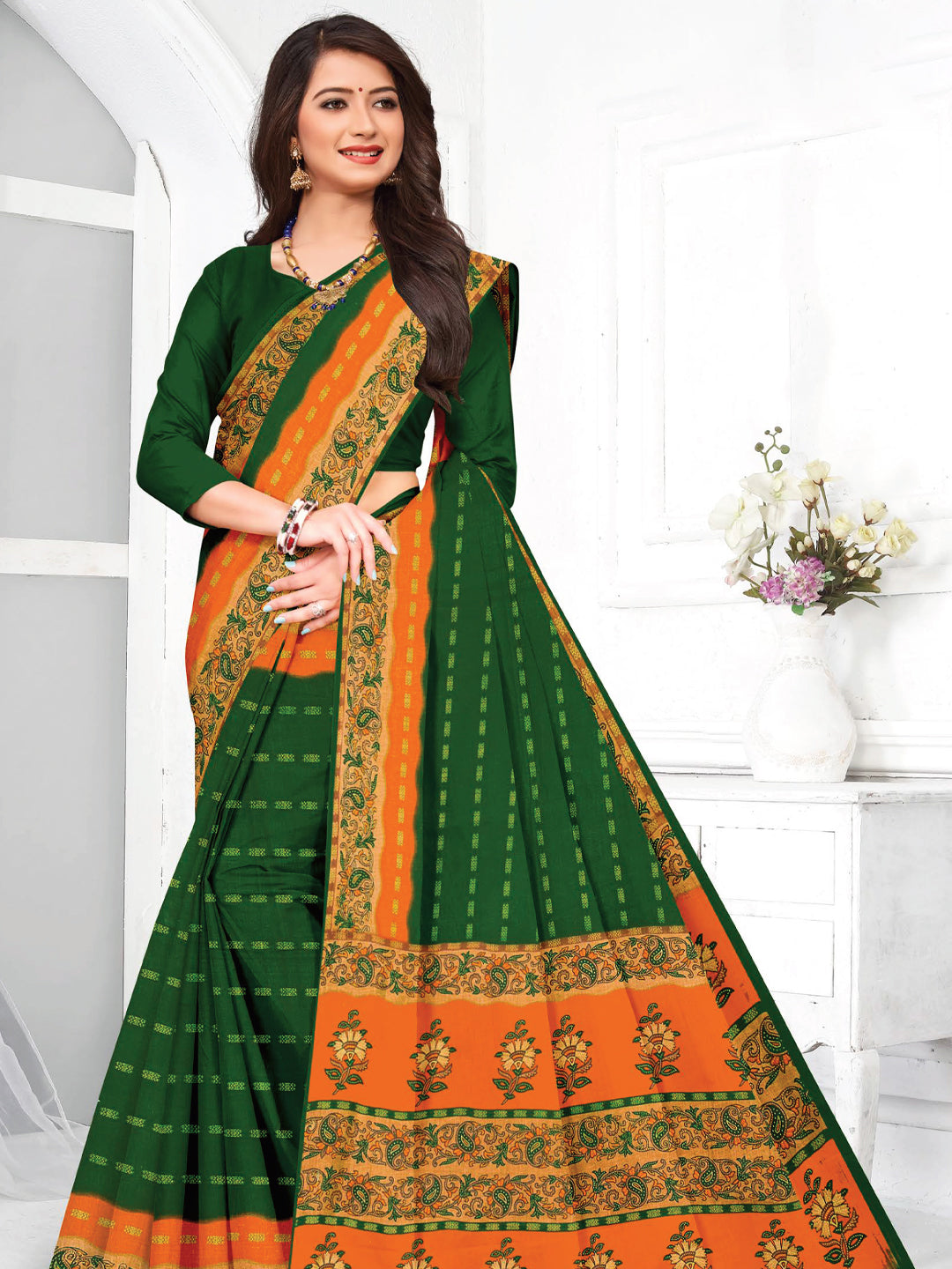 MINU SAREE HEER RED GOLD 3066