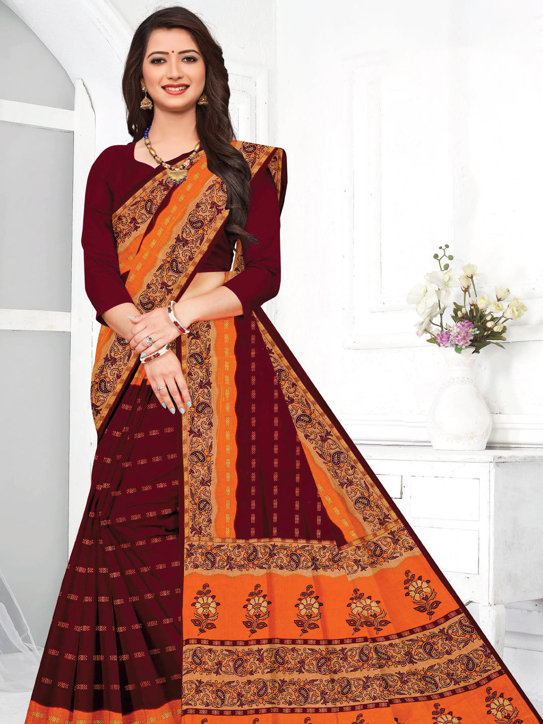 MINU SAREE HEER RED GOLD 3011