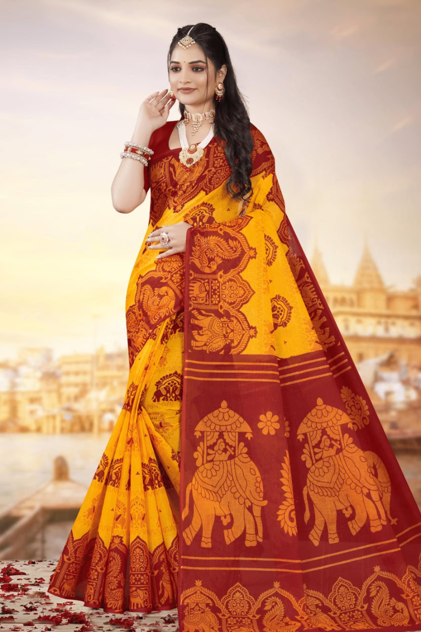 MINU SAREE MONICA LEMON GOLD 0077