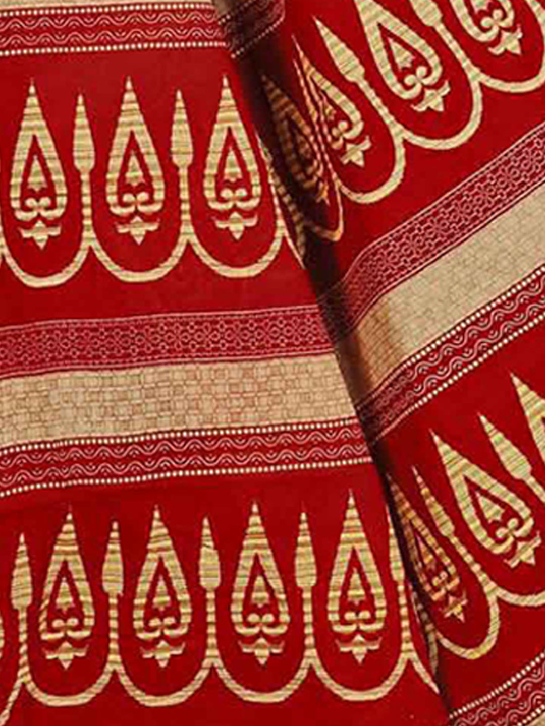 MINU SAREE MUMTAZ RED CHIKU 0078