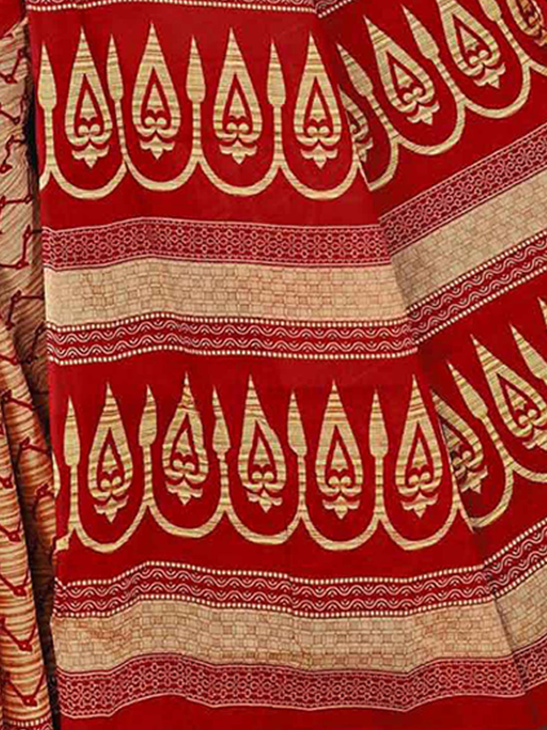 MINU SAREE MUMTAZ RED CHIKU 0089