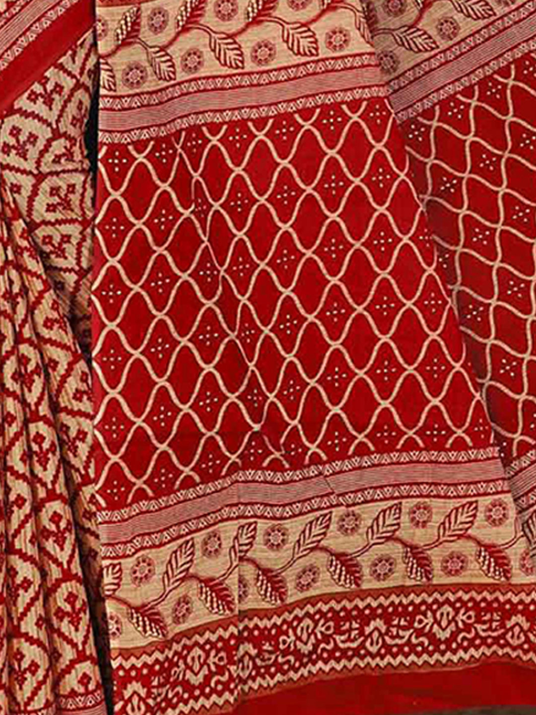 MINU SAREE MUMTAZ RED CHIKU 0012